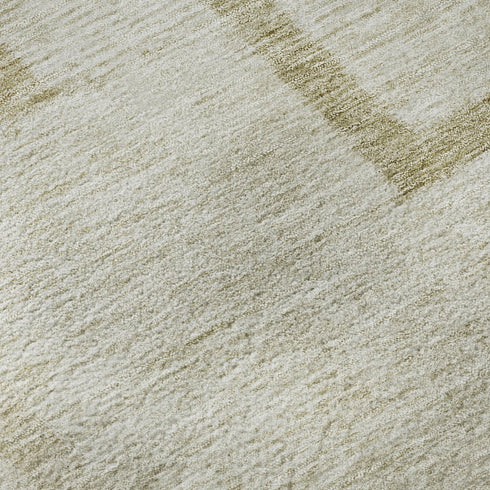 5' X 8' Beige And Taupe Geometric Washable Area Rug With UV Protection
