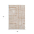 5' X 8' Coral And Rust Geometric Washable Area Rug With UV Protection