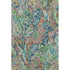 5' X 8' Blue Orange And Green Abstract Washable Area Rug With UV Protection