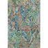 5' X 8' Blue Orange And Green Abstract Washable Area Rug With UV Protection