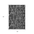 5' X 8' Black And Ivory Vermicular Washable Area Rug With UV Protection