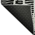5' X 8' Black And Ivory Vermicular Washable Area Rug With UV Protection