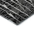 5' X 8' Black And Ivory Vermicular Washable Area Rug With UV Protection