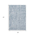 5' X 8' Blue And Ivory Vermicular Washable Area Rug With UV Protection