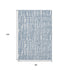 8' X 10' Blue And Ivory Vermicular Washable Area Rug With UV Protection