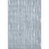8' X 10' Blue And Ivory Vermicular Washable Area Rug With UV Protection