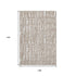 9' X 12' Brown And Ivory Vermicular Washable Area Rug With UV Protection