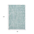 8' X 10' Teal And Ivory Vermicular Washable Area Rug With UV Protection