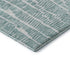 8' X 10' Teal And Ivory Vermicular Washable Area Rug With UV Protection