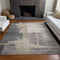 8' X 10' Gray Beige And Ivory Abstract Washable Area Rug With UV Protection