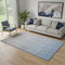 5' X 8' Blue And Gray Ombre Washable Area Rug With UV Protection