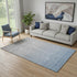 5' X 8' Blue And Gray Ombre Washable Area Rug With UV Protection