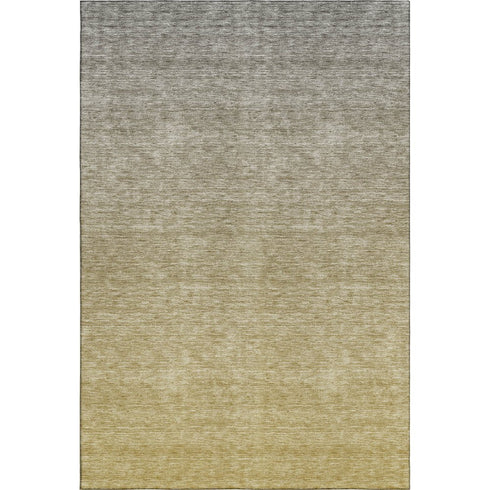 5' X 8' Gold And Beige Ombre Washable Area Rug With UV Protection