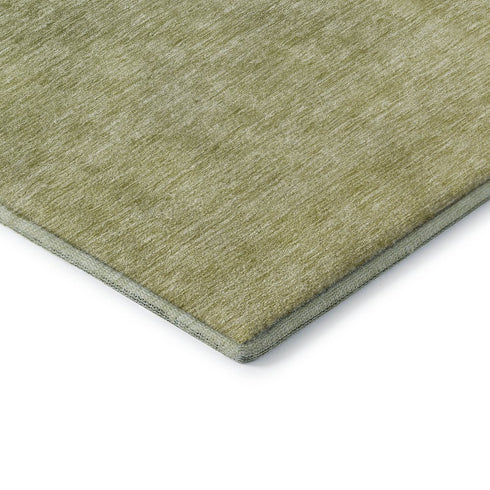8' X 10' Green And Gray Ombre Washable Area Rug With UV Protection