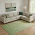 8' X 10' Green And Gray Ombre Washable Area Rug With UV Protection