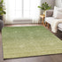 8' X 10' Green And Gray Ombre Washable Area Rug With UV Protection