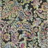 8' X 10' Black Blue And Pink Paisley Washable Area Rug With UV Protection