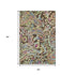 5' X 8' Chocolate Blue And Pink Paisley Washable Area Rug With UV Protection