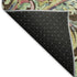 5' X 8' Chocolate Blue And Pink Paisley Washable Area Rug With UV Protection