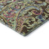 5' X 8' Chocolate Blue And Pink Paisley Washable Area Rug With UV Protection