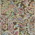 5' X 8' Chocolate Blue And Pink Paisley Washable Area Rug With UV Protection