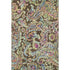 5' X 8' Chocolate Blue And Pink Paisley Washable Area Rug With UV Protection