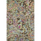 8' X 10' Chocolate Blue And Pink Paisley Washable Area Rug With UV Protection