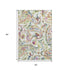 5' X 8' Ivory Blue And Pink Paisley Washable Area Rug With UV Protection