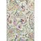 5' X 8' Ivory Blue And Pink Paisley Washable Area Rug With UV Protection