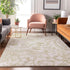 9' X 12' Beige And Ivory Paisley Washable Area Rug With UV Protection