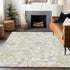 9' X 12' Beige And Ivory Paisley Washable Area Rug With UV Protection