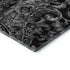 5' X 8' Black And Silver Paisley Washable Area Rug With UV Protection