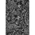 8' X 10' Black And Silver Paisley Washable Area Rug With UV Protection