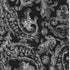 8' X 10' Black And Silver Paisley Washable Area Rug With UV Protection