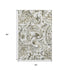 5' X 8' Brown And Ivory Paisley Washable Area Rug With UV Protection