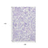 9' X 12' Lavender And Ivory Paisley Washable Area Rug With UV Protection