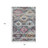 5' X 8' Gray Gold And Blush Southwestern Washable Area Rug With UV Protection