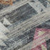 8' Gray Gold And Blush Southwestern Washable Round Rug With UV Protection