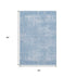 5' X 8' Blue And Ivory Abstract Washable Area Rug With UV Protection