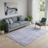5' X 8' Lavender And Ivory Abstract Washable Area Rug With UV Protection