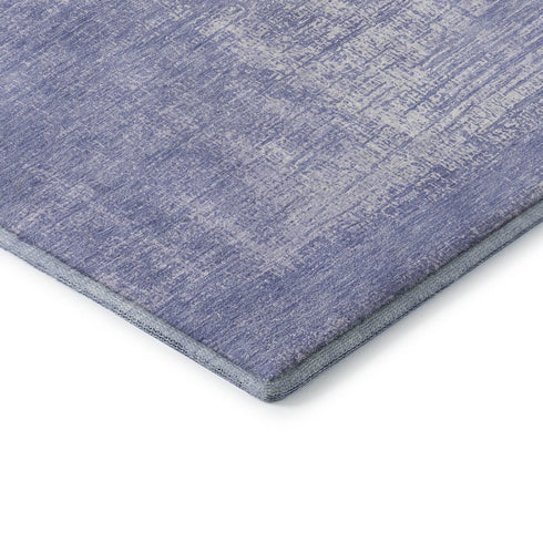 5' X 8' Lavender And Ivory Abstract Washable Area Rug With UV Protection