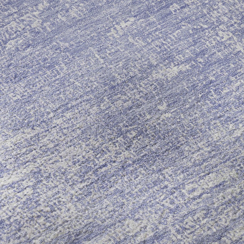 5' X 8' Lavender And Ivory Abstract Washable Area Rug With UV Protection