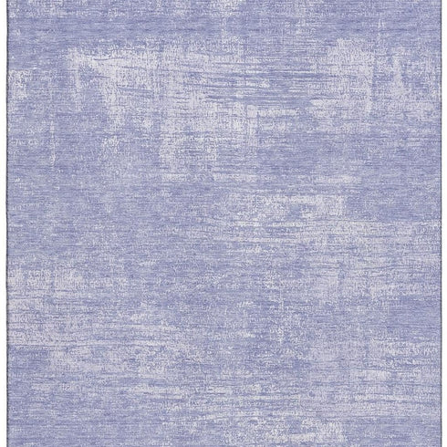 5' X 8' Lavender And Ivory Abstract Washable Area Rug With UV Protection