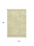 8' X 10' Wheat And Ivory Abstract Washable Area Rug With UV Protection