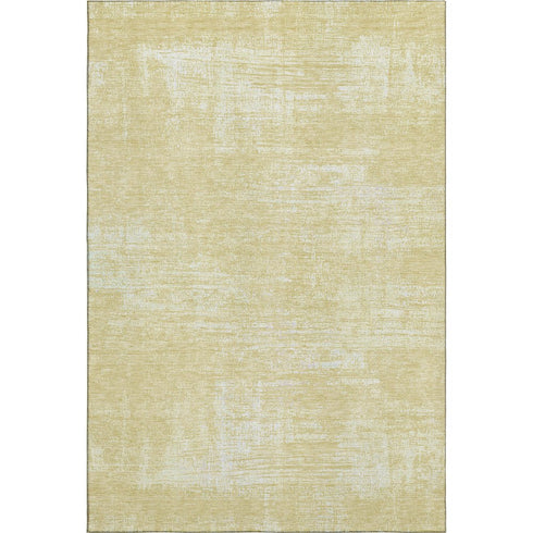 8' X 10' Wheat And Ivory Abstract Washable Area Rug With UV Protection