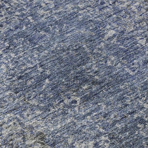 5' X 8' Blue And Gray Abstract Washable Area Rug With UV Protection