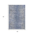 5' X 8' Blue And Gray Abstract Washable Area Rug With UV Protection