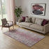 5' X 8' Merlot And Gray Abstract Washable Area Rug With UV Protection