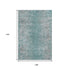9' X 12' Teal And Gray Abstract Washable Area Rug With UV Protection