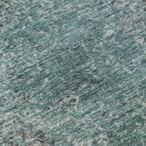 9' X 12' Teal And Gray Abstract Washable Area Rug With UV Protection